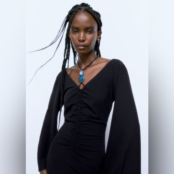 Zara Black Stone Mini Dress - Picture 8 of 16